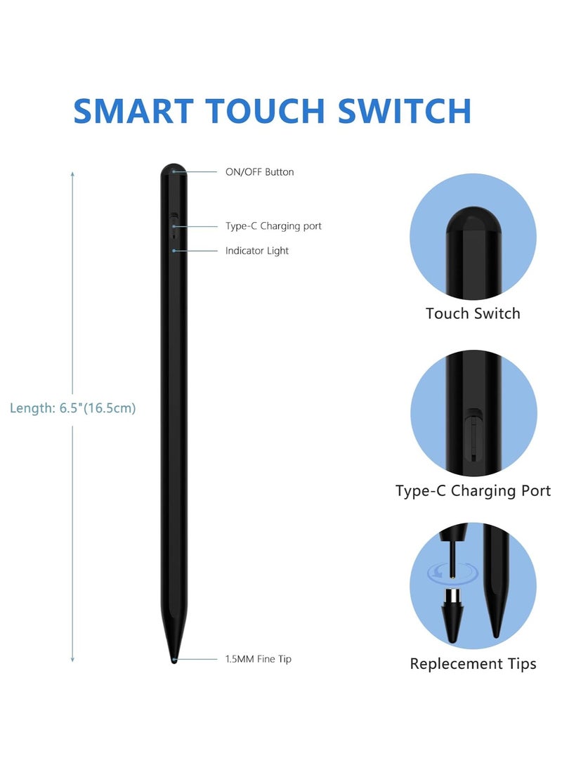 FARROBIZZ - Stylus Pen for iOS&Android Touch Screens, Active Pencil for Samsung, Smart Digital Stylus Pens for Lenovo/Huawei/Vivo/Mi and Other Tablets, iPhone/Samsung/Google Pixel Smart Phones Drawing&Writing - Image 1
