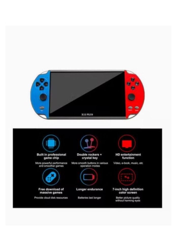 Generic - X12 Plus Wireless Video Game Console PSP Nostalgic 7.0 Inch Large - Image 1