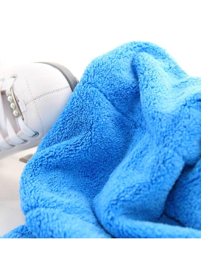 3 اكس ار منشفة تنظيف من الألياف الدقيقة 3XR مقاس 40×60 سم (550 جم/م2) - منشفة فائقة النعومة وعالية الامتصاص للاستخدام في السيارة والمطبخ والمنزل، سريعة الجفاف، خالية من الوبر والخدوش، منشفة تنظيف متعددة الأغراض - زرقاء - Image 5