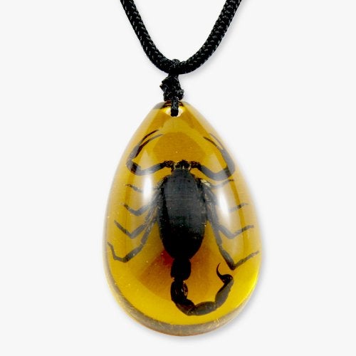 REALBUG Black Scorpion Necklace Amber Large - Image 1