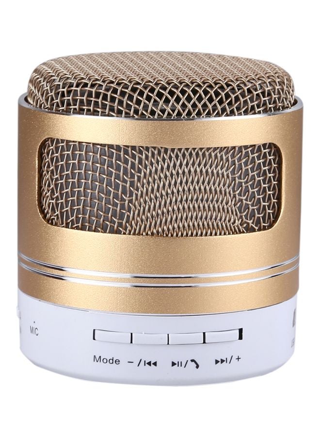 NIBEMINENT Portable Bluetooth Speaker With Built-in Mic Gold  - Image 1