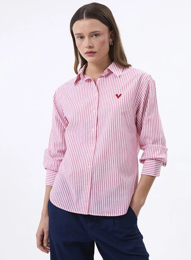 FELIX HARDY Oversize Linen Blended Shirt for Women