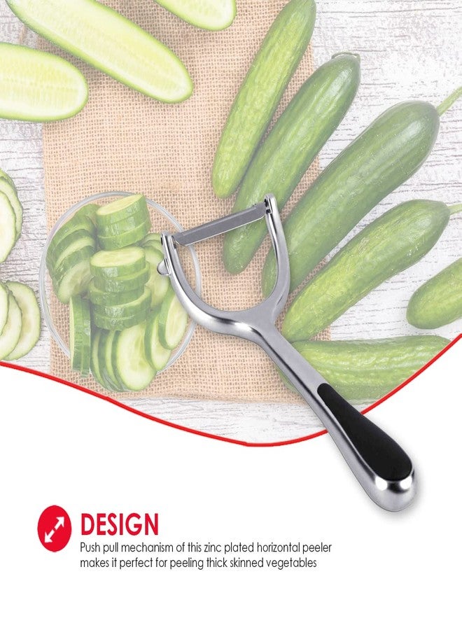 Home Basics Home Basic Horizontal Zinc Veg Peeler - Image 5