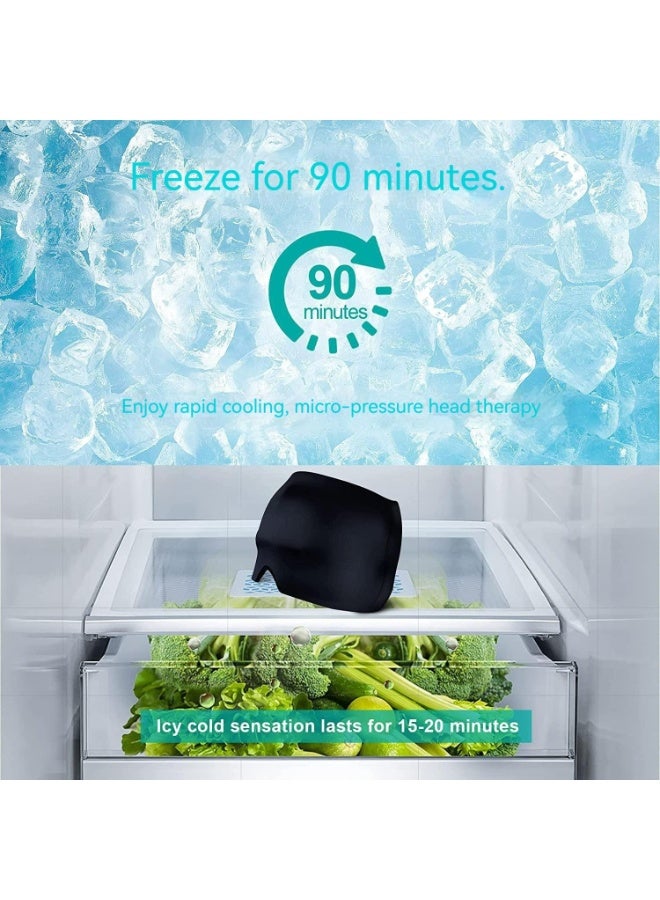 Head Wrap, Renpho Headache Relief Hat for Migraine Cap Therapy Eye Mask with Gel - Image 4