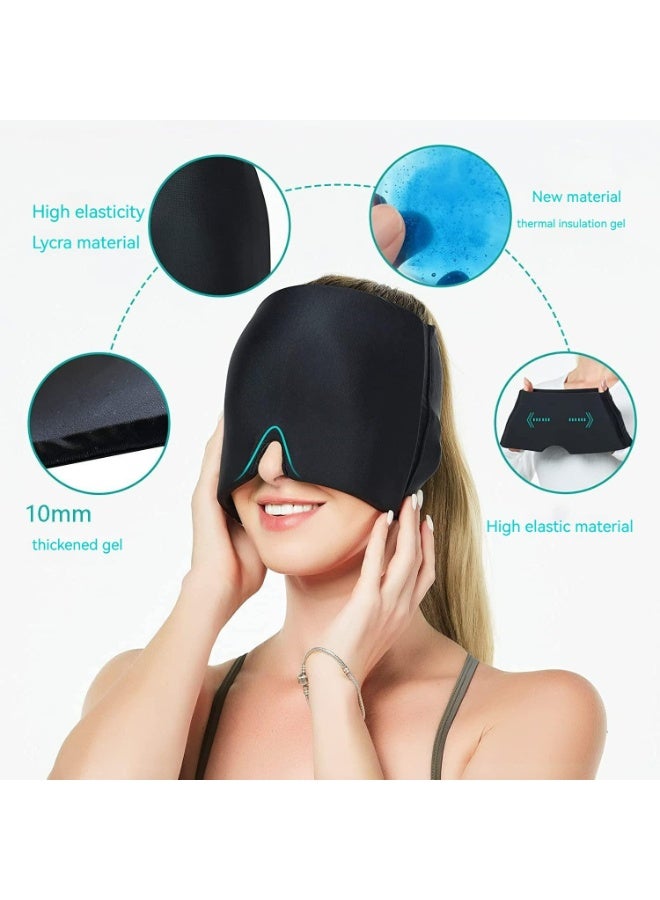 Head Wrap, Renpho Headache Relief Hat for Migraine Cap Therapy Eye Mask with Gel - Image 2