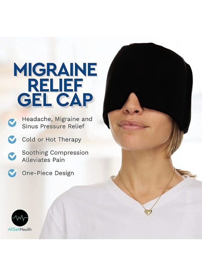 Head Wrap, Renpho Headache Relief Hat for Migraine Cap Therapy Eye Mask with Gel - Image 1