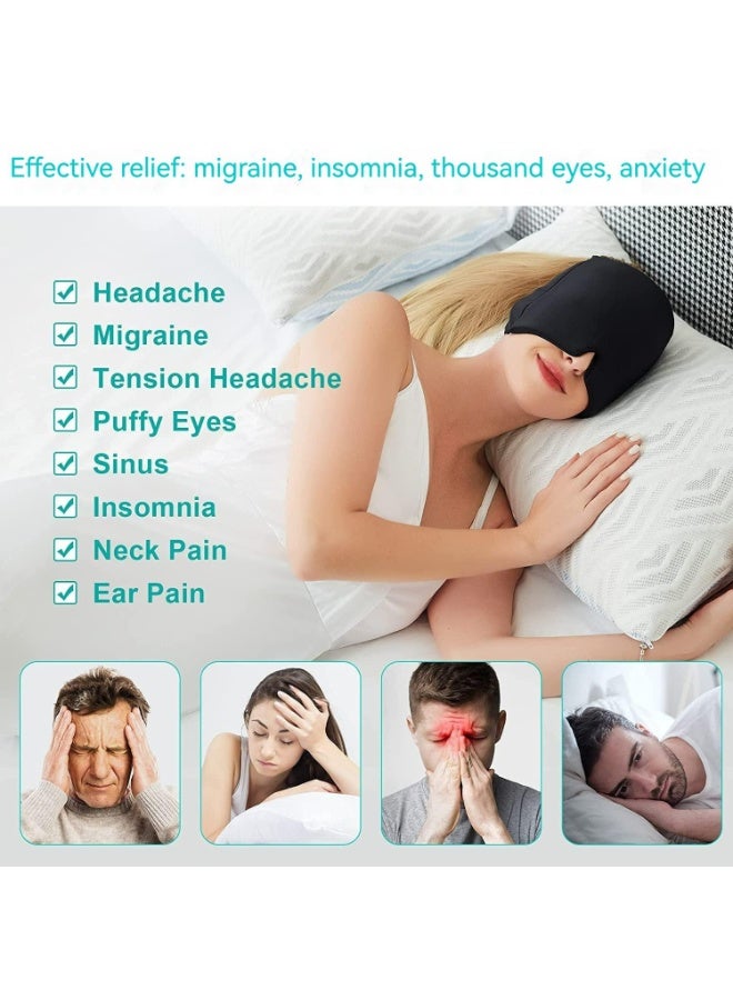 Head Wrap, Renpho Headache Relief Hat for Migraine Cap Therapy Eye Mask with Gel - Image 5