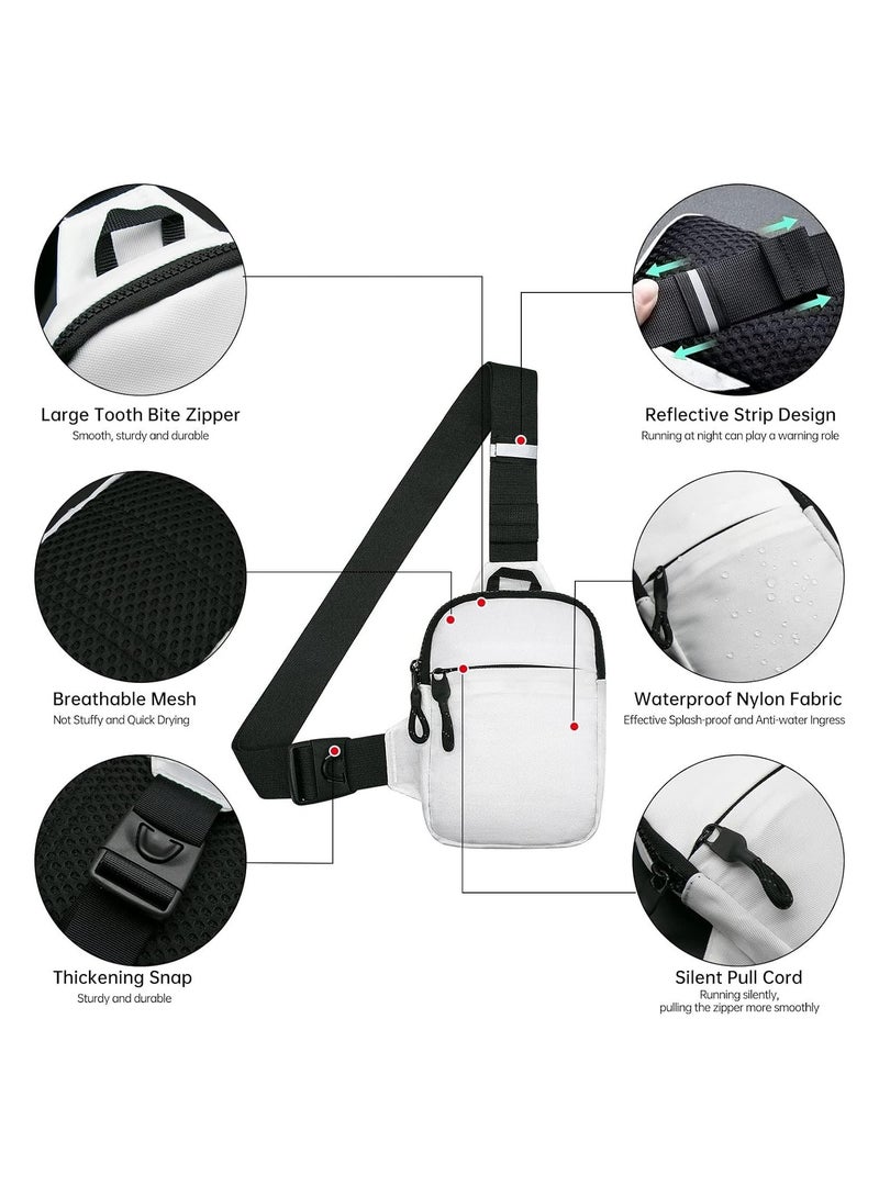 SYOSI Small Sling Bag for Men Waterproof Crossbody Fanny Packs Purses Chest Bags with Adjustable Shoulder Belt for Travel Sport Camping - Image 3