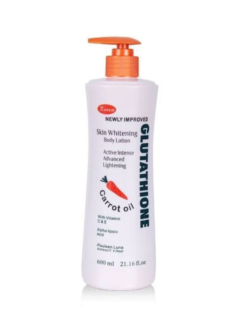 Renew Glutathione Carrot Oil Skin Whitening Lotion 600ml  - Image 1