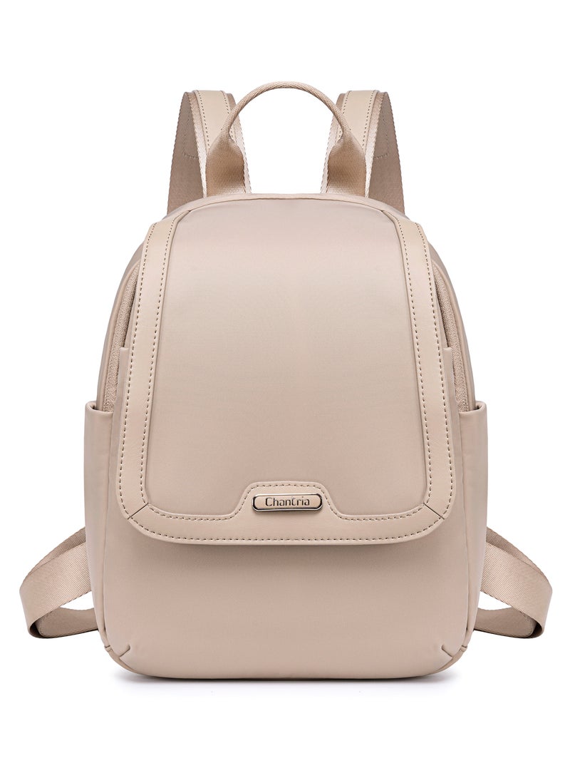 Chantria Premium Casual Backpack Water Resistant Multifunctional Anti-Theft Women Daypack with independent Laptop Compartment, CB00621-Khaki - Image 2