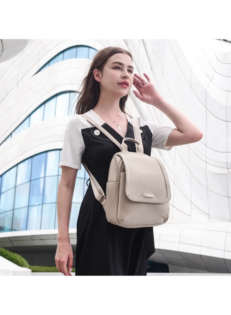 Chantria Khaki Premium Casual Backpack Water Resistant Multifunctional Anti-Theft Women Daypack with independent Laptop Compartment, CB00621-Khaki  | Best Price UAE