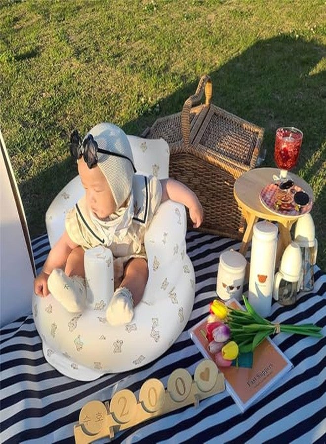 Coofandy Inflatable Baby Seat for Babies 3-36 Months, Baby Floor Seats Learn to Sit Up, Portable Blow Up Support Seat with Built-in Air Pump, Learning to Sit & Feeding Chair for Infants & Toddlers. - Image 4