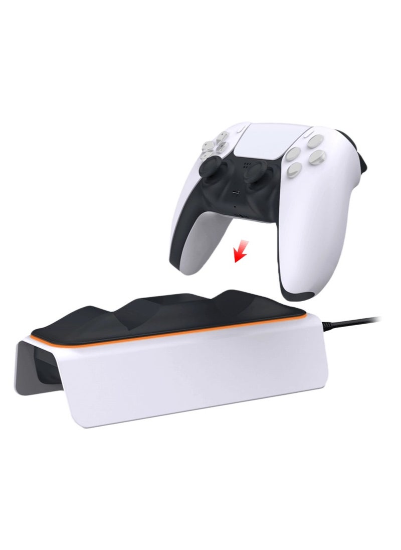 Generic - Dual Charging Dock for PS5 Controllers – Fast & Efficient Charging Station with LED Indicators – Compact & Sleek Design (White) - Image 1