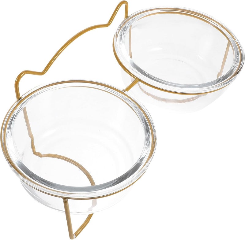 TOYANDONA Double Raised Cat Bowl and Dog Food Bowl and Elevated Stand for Indoor Pet Feeding - Image 1