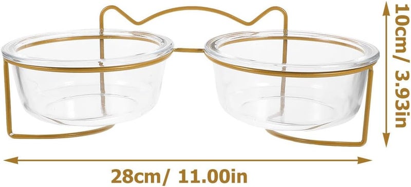 TOYANDONA Double Raised Cat Bowl and Dog Food Bowl and Elevated Stand for Indoor Pet Feeding - Image 2