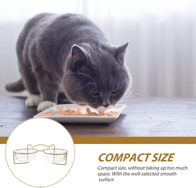 TOYANDONA Double Raised Cat Bowl and Dog Food Bowl and Elevated Stand for Indoor Pet Feeding - Image 3