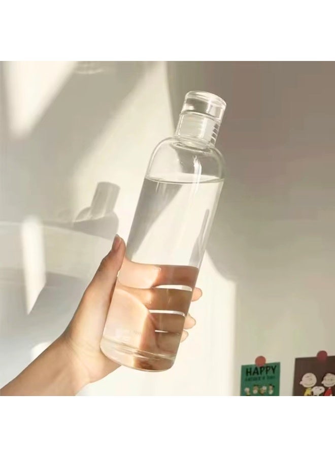 VIO Glass Water Bottle with Protective Fabric Sleeve Leakproof Clear Bottle with Carry Strap  Reusable Eco Friendly Drinking Bottle for Home Office Gym Travel - Image 5