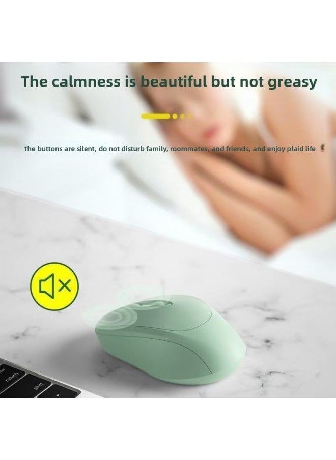 Laptop Universal Wireless Bluetooth Mouse Rechargeable Dual-Mode Mute Office Male Female-Specification:[lake Green] 2.4g Wireless Version★Silent Charging → Free Mouse Pad - Official Standard - Image 5