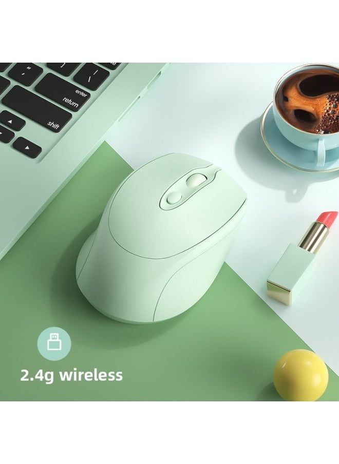 Laptop Universal Wireless Bluetooth Mouse Rechargeable Dual-Mode Mute Office Male Female-Specification:[lake Green] 2.4g Wireless Version★Silent Charging → Free Mouse Pad - Official Standard - Image 1