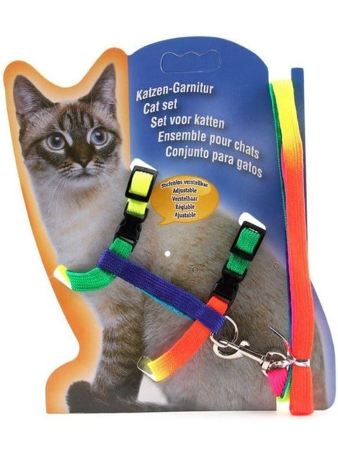 طوق ومقود للقطط سهل الاستخدام شكل فستان للقطط والجراء البنات