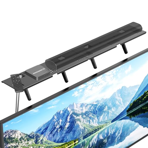 CUISIBOT Soundbar Mount, No Drilling Steel TV Top Shelf Fits Most of Sound Bars Up to 15 Lbs, Universal Sound Bar TV Mount Bracket, Sound Bar Stand Compatible with Samsung, Sony, LG,Bose, 33.8x4.7inch - Image 1