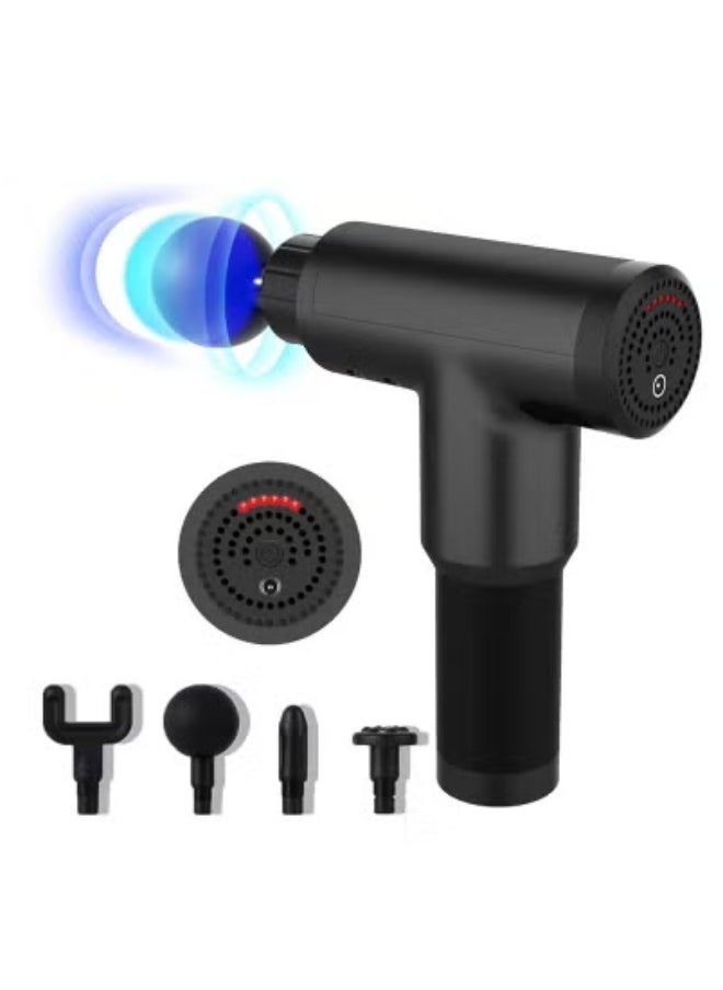 TIGER Portable Deep Tissue Muscle Massage Gun with 6 Adjustable Speeds & 4 Interchangeable Heads – Cordless Handheld Percussion Massager for Full Body Pain Relief – Super Quiet Motor, Lightweight Design – Ideal for Back, Neck, Shoulder, Legs, and Post-Workout Muscle Recovery – Unisex Electric Massager for Home, Gym, and Travel Use  - Image 1