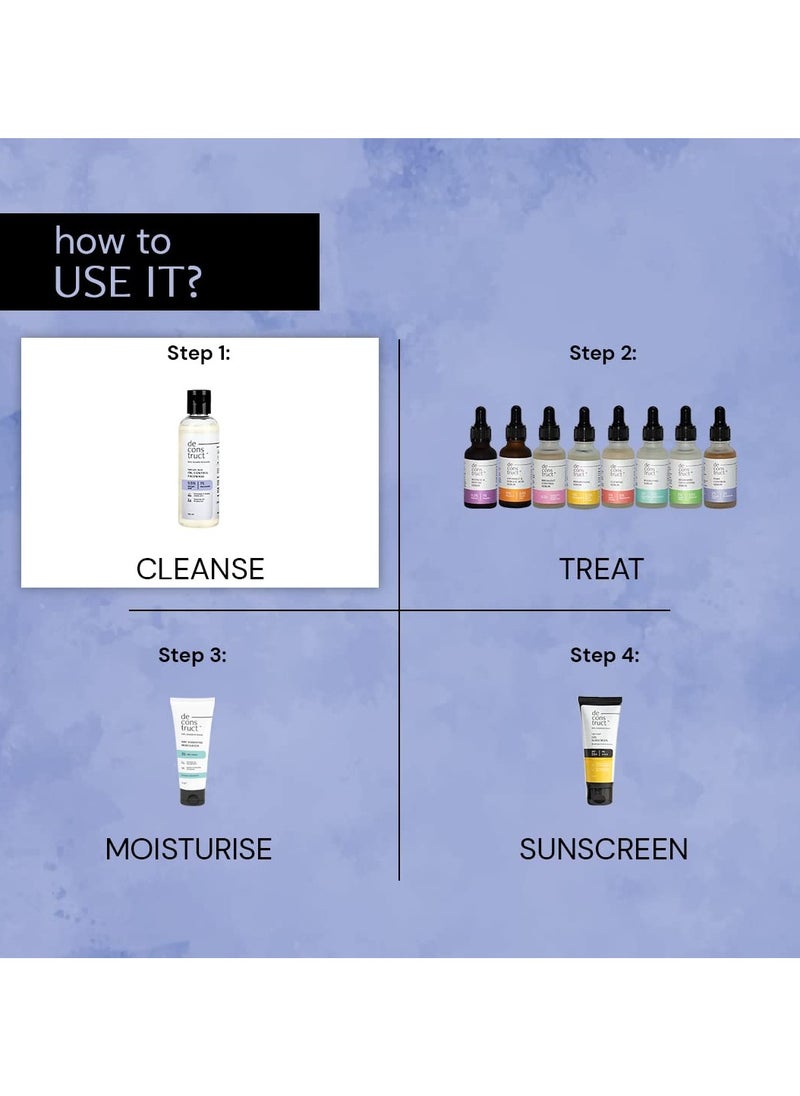 Deconstruct Salicylic Acid Oil Control Face Wash | 0.5% Salicylic Acid + 1% Niacinamide | For Oily, Acne & Pimple Prone Skin | Acne Reducing Face Wash | Oil Control | 100ml  - Image 3
