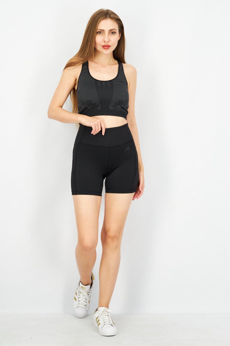 Adidas Women Sportswear Fit Training Shorts, Black - Image 3