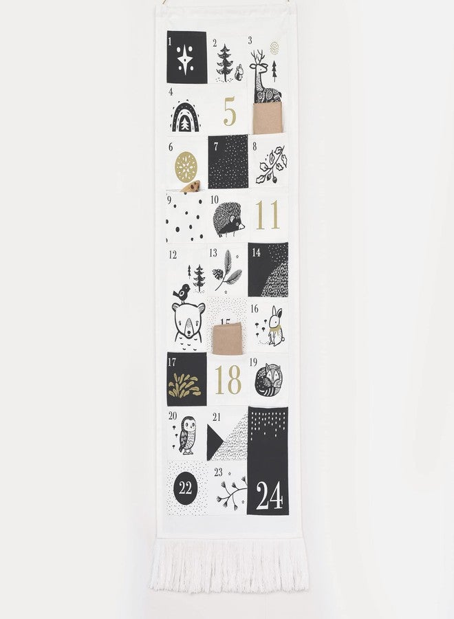 Wee Gallery Christmas Countdown Advent Calendar, Fabric, Festive Animals Designs - 24 Pockets, Natural Organic Cotton, Reusable Quality, Xmas Holiday Wall Decoration and Storage Bag (Large 40x14 inch) - Image 5