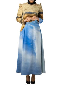 UniqueGraphy Mountain High waist Puff Shoulders Printed Dress from UniqueGraphy  - Image 3