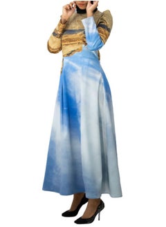 UniqueGraphy Mountain High waist Puff Shoulders Printed Dress from UniqueGraphy  - Image 4