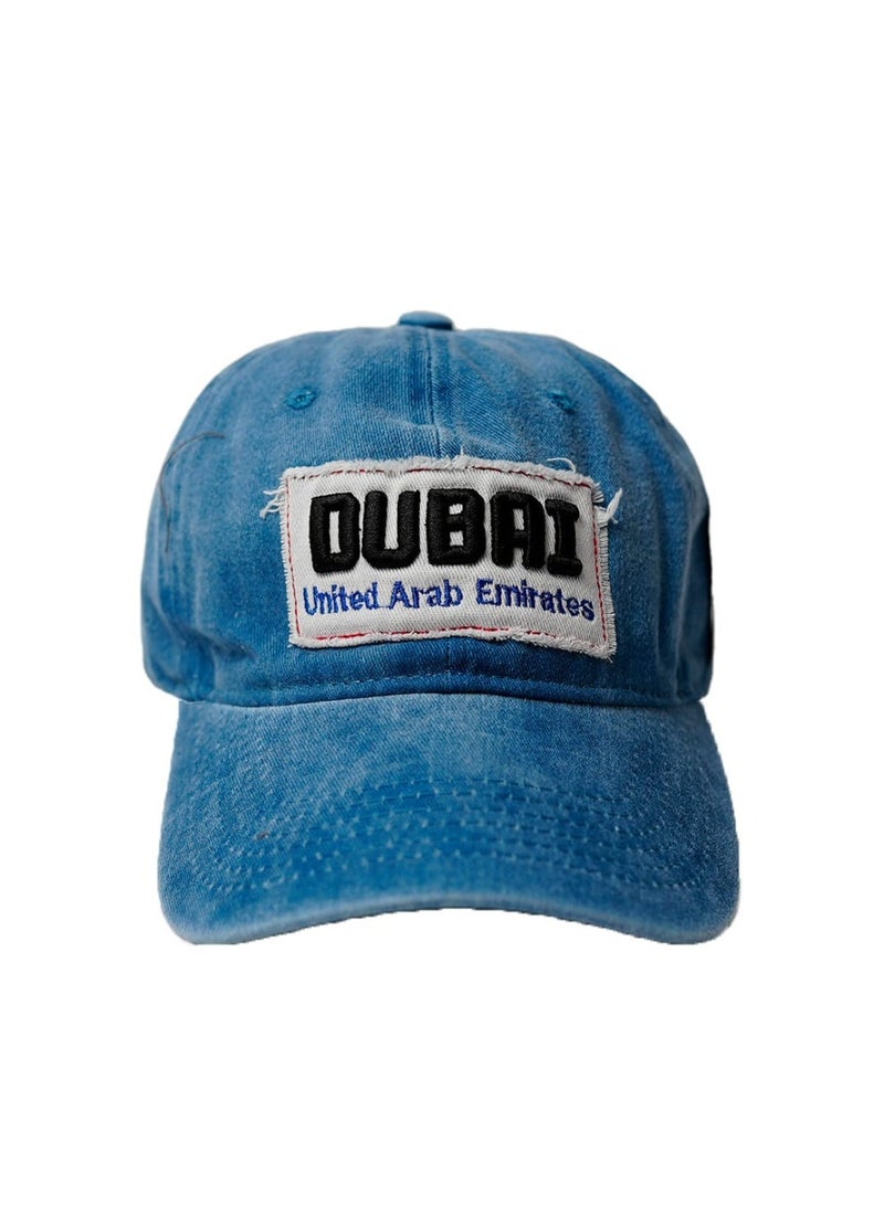 Dubshi Dubai Cap with Embroidery Dark Blue - Image 1