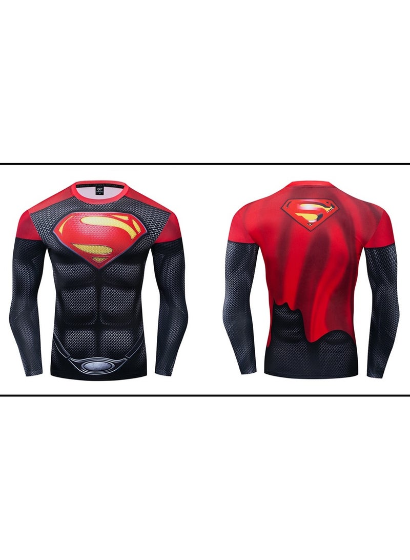 Avengers: Marvel DC Same Style Clothing Sports Fitness Quick Drying Long Sleeve T-shirt