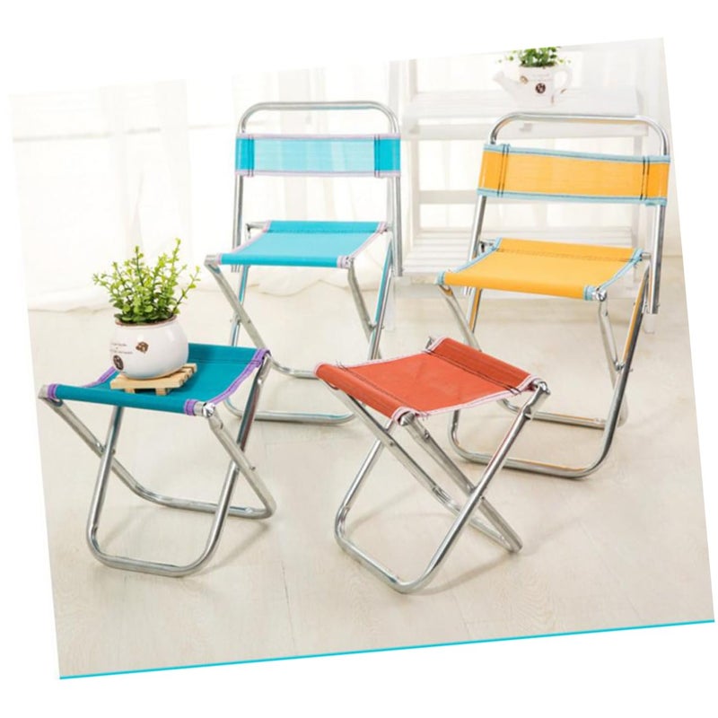 Collapsible Portable Folding Stool for Camping Fishing Travel and Beach Chair Black - Image 5