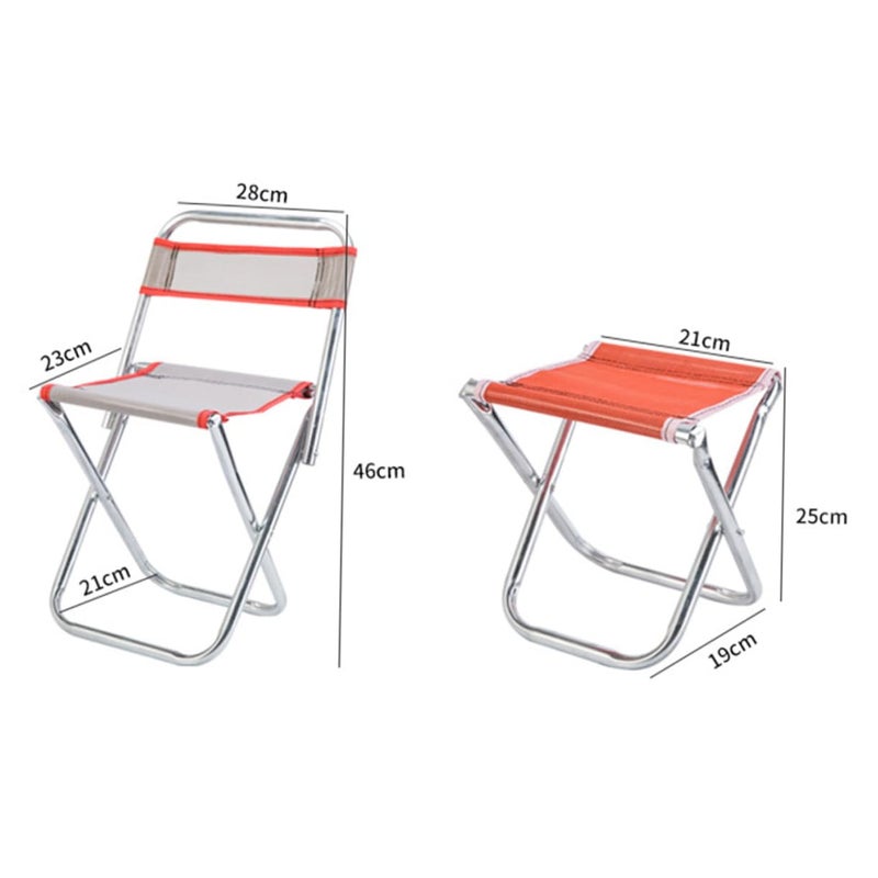 Collapsible Portable Folding Stool for Camping Fishing Travel and Beach Chair Black - Image 4