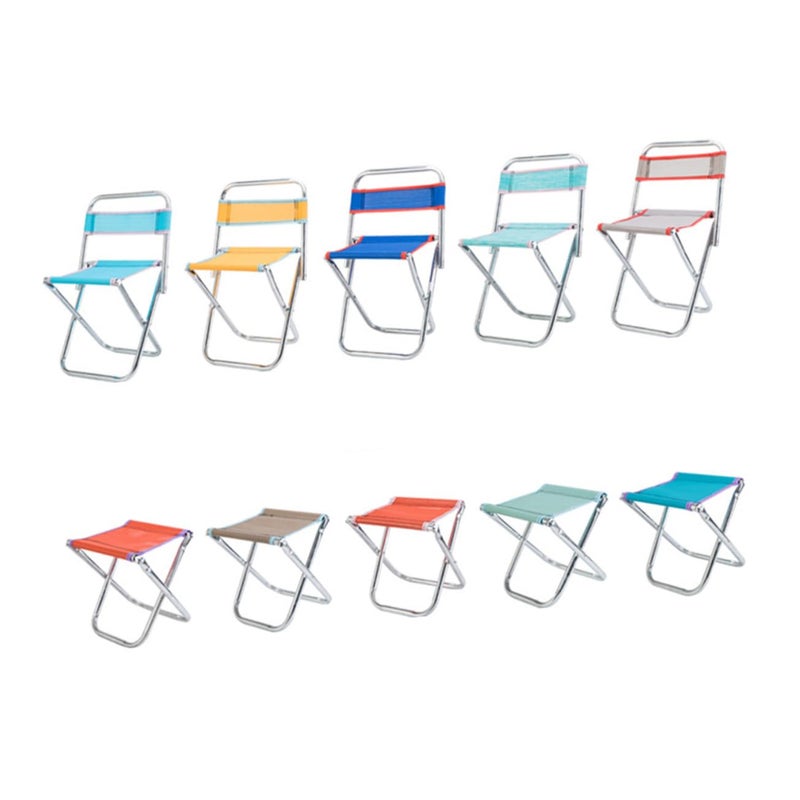 Collapsible Portable Folding Stool for Camping Fishing Travel and Beach Chair Black - Image 2
