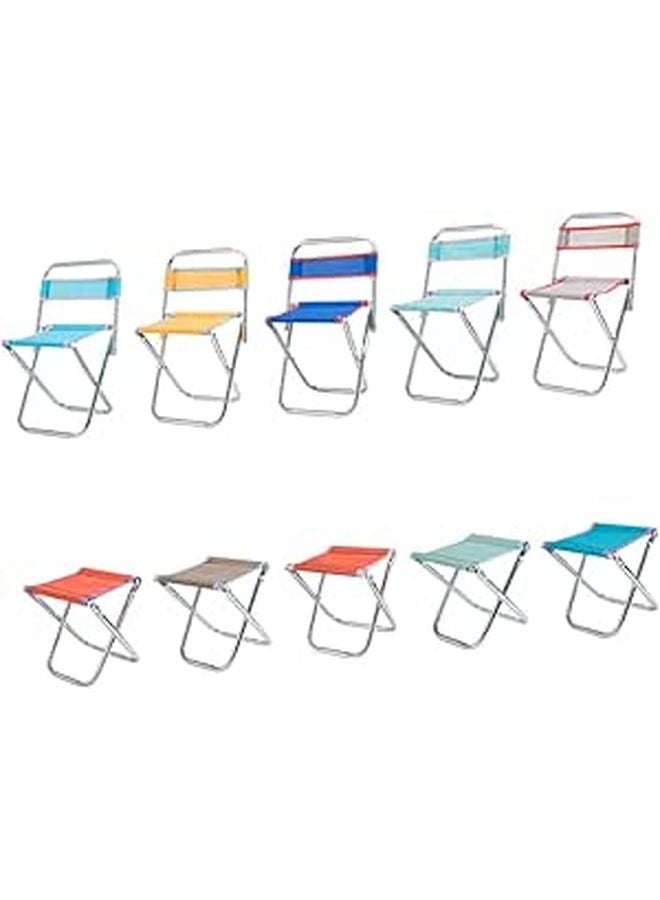 Collapsible Portable Folding Stool for Camping Fishing Travel and Beach Chair Black - Image 1