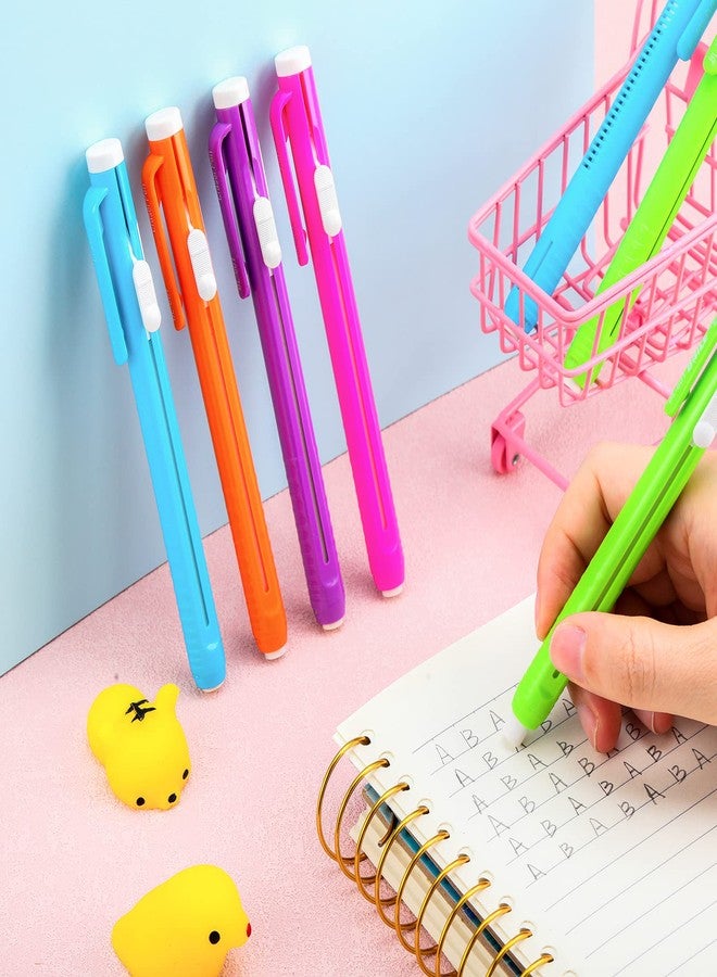 Teling 30 Pcs Retractable Mechanical Eraser Pen, School Pen-Style Erasers Pencil Click Bulk for School Office Painting Writing Drawing Drafting Sketching Adults Kids Supplies(Multicolor) - Image 5