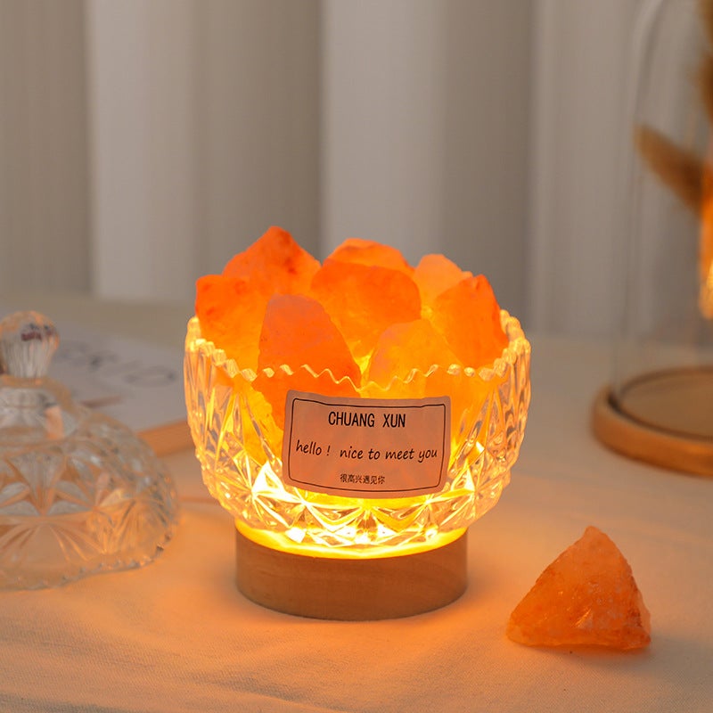 Crown Fireless Aromatherapy Diffuser Stone Ornaments Luminous Crystal Home Indoor Essential Oil Night Light Fragrance Birthday Gift - Image 1