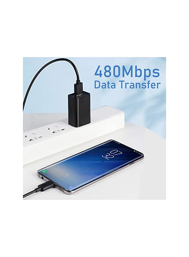 MiOne USB Micro Cable 2A Fast Charging USB-A to Micro Cable Charge Braided Cord Compatible with Samsung Galaxy S10 S9 S8 S20 Plus A51 A11,Note 10 9 8, PS5 Controller (Micro Cable) - Image 2