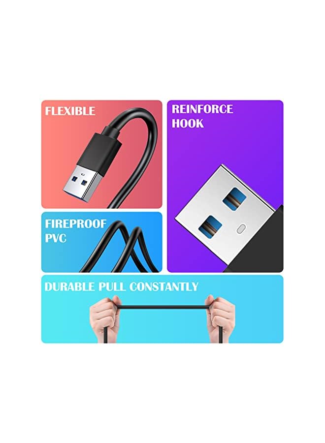 MiOne USB Micro Cable 2A Fast Charging USB-A to Micro Cable Charge Braided Cord Compatible with Samsung Galaxy S10 S9 S8 S20 Plus A51 A11,Note 10 9 8, PS5 Controller (Micro Cable) - Image 3