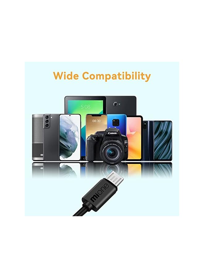 MiOne USB Micro Cable 2A Fast Charging USB-A to Micro Cable Charge Braided Cord Compatible with Samsung Galaxy S10 S9 S8 S20 Plus A51 A11,Note 10 9 8, PS5 Controller (Micro Cable) - Image 5