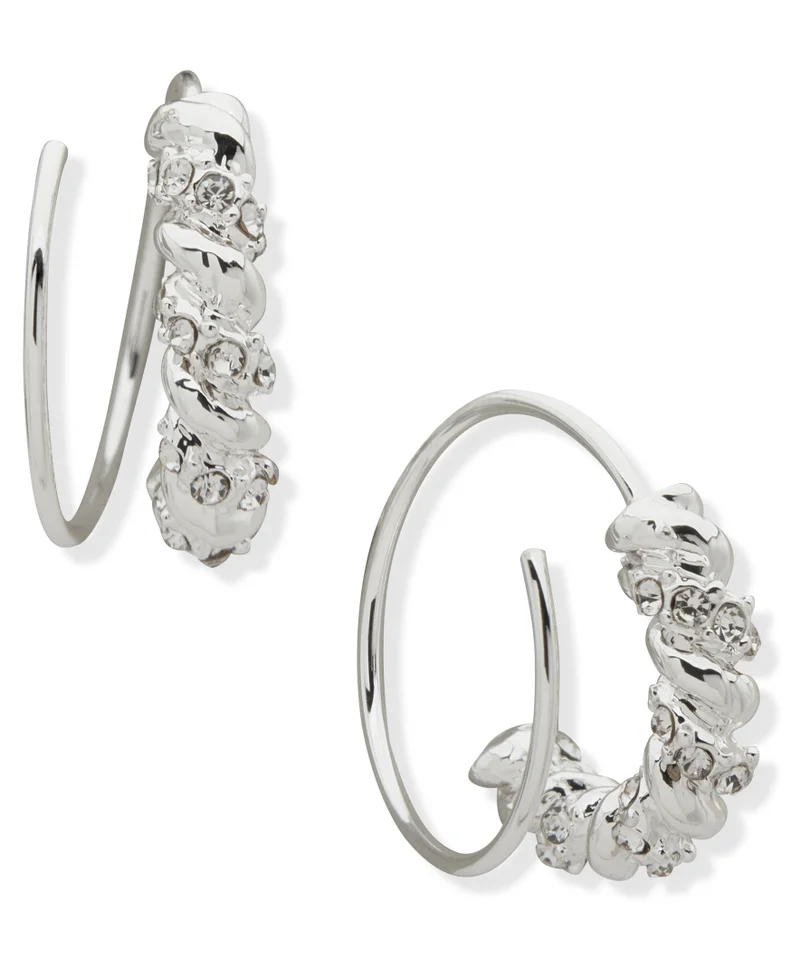 Pe 17Mm Corkscrew Huggie Wire Earrings