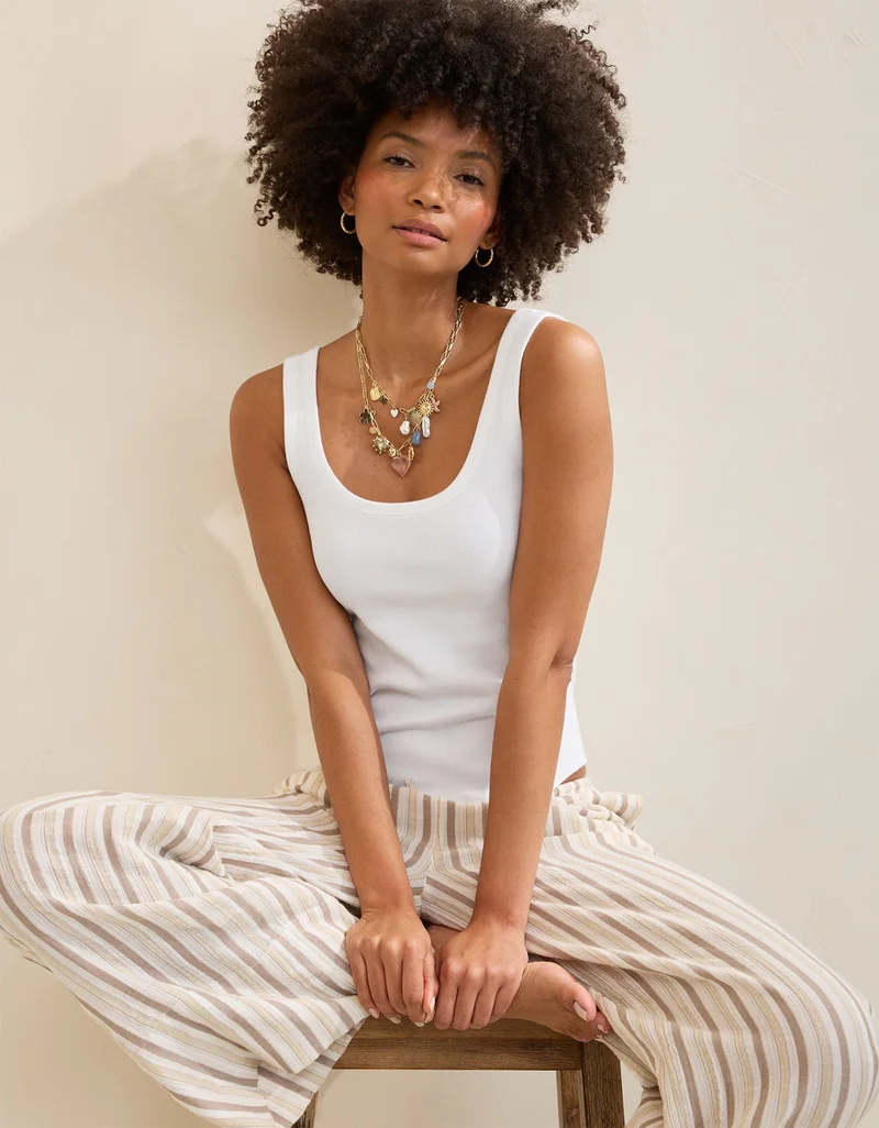 Aerie  Aerie Ribbed Scoop Neck Tank Top for Women | Best Price UAE