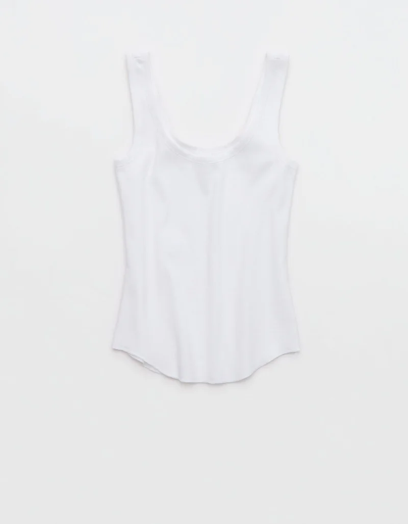Aerie  Aerie Ribbed Scoop Neck Tank Top for Women | Best Price UAE