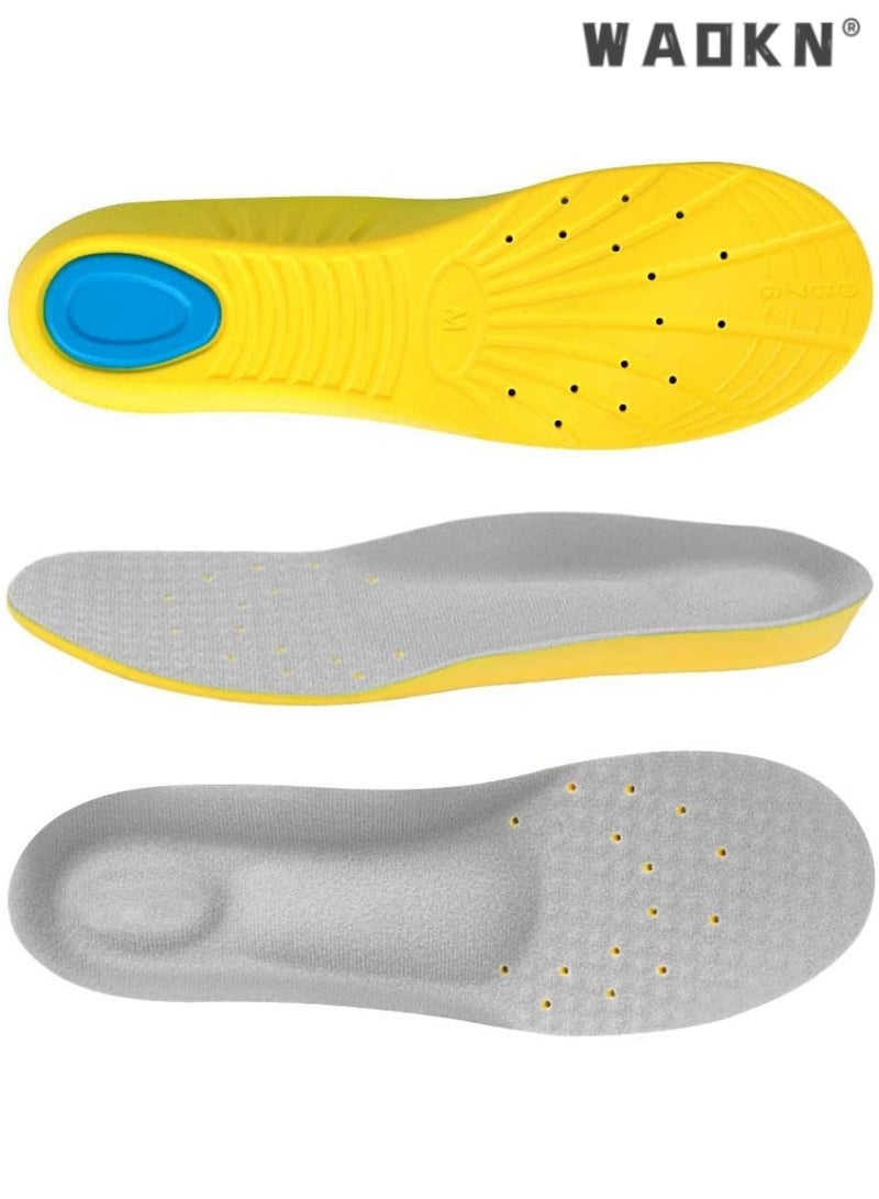 دبليو أيه أو كي أن تنفس مريح الذاكرة الإسفنج النعال ، بو المواد الصديقة للبيئة النعال الرياضية ، قوية امتصاص الصدمات ، والعرف قوس القدم الدعم الأفقي ( مناسبة للرجال 38-41 ، السيدات 37-41 ) - Image 1