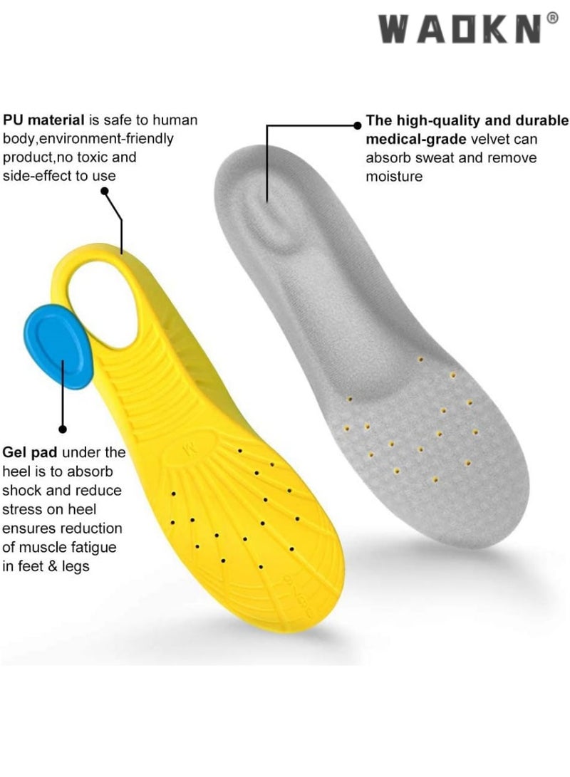 دبليو أيه أو كي أن تنفس مريح الذاكرة الإسفنج النعال ، بو المواد الصديقة للبيئة النعال الرياضية ، قوية امتصاص الصدمات ، والعرف قوس القدم الدعم الأفقي ( مناسبة للرجال 38-41 ، السيدات 37-41 ) - Image 3