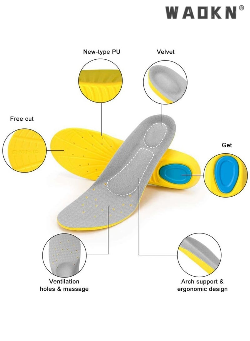 دبليو أيه أو كي أن تنفس مريح الذاكرة الإسفنج النعال ، بو المواد الصديقة للبيئة النعال الرياضية ، قوية امتصاص الصدمات ، والعرف قوس القدم الدعم الأفقي ( مناسبة للرجال 38-41 ، السيدات 37-41 ) - Image 5
