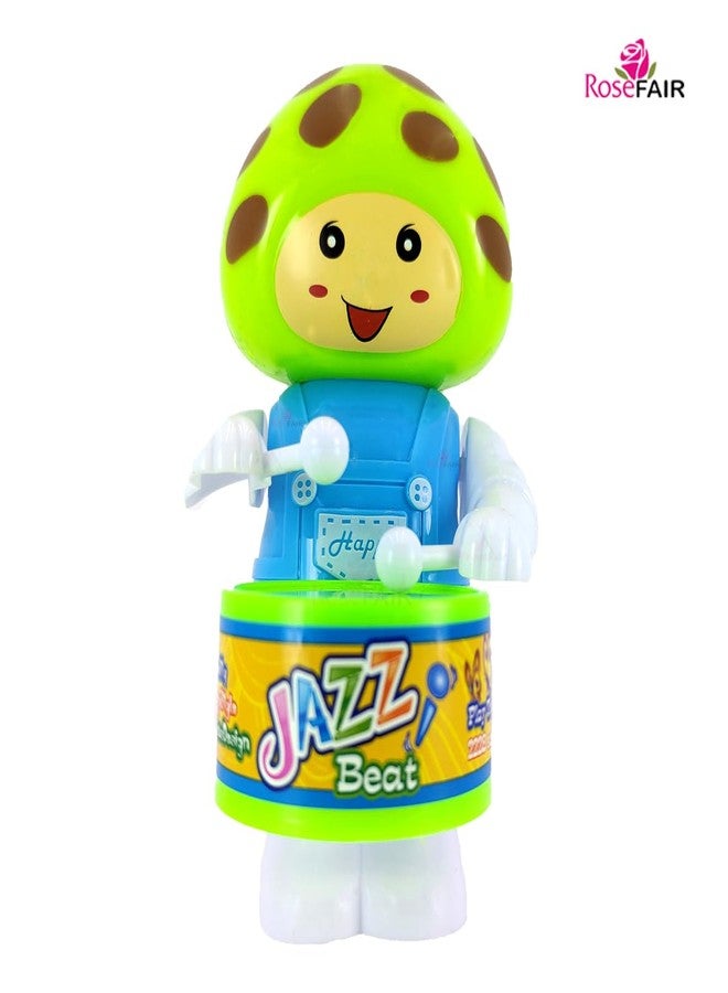 ROSEFAIR Key Operated Cute Drummer Pet Toys with Dancing Action for Kids Toys Sound Toys (Pack of 2) (Melon-Green-D4) - Image 2