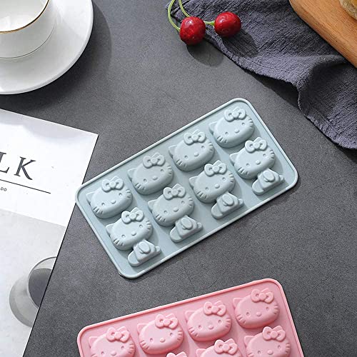 Gold INKU INKU Hello Kitty Silicone Molds 2Packs Fondant hello kitty mold Cake Mold,Ice Mold,Chocolate tray for Sugarcraft, Birthday Cake Decoration - Image 5